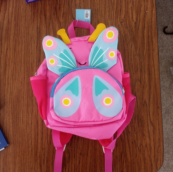 Pink Butterfly Kids Backpack - Picture 1 of 6